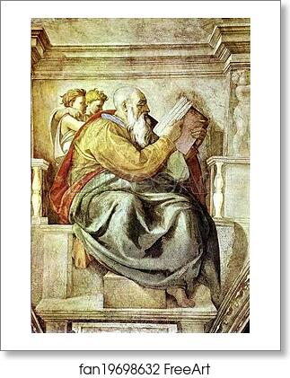 Free art print of The Prophet Zechariah by Michelangelo