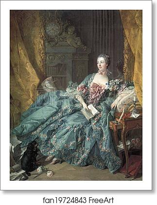 Free art print of Portrait of Madame de Pompadour by François Boucher