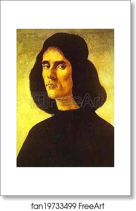 Free art print of Portrait of a Man (Michele Marullo Tarcaniota?) by Alessandro Botticelli