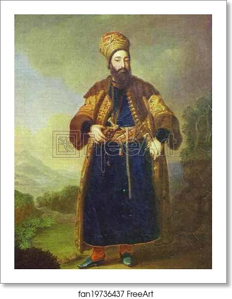 Free art print of Portrait of Murtaza-Kuli-Khan. A Study by Vladimir Borovikovsky