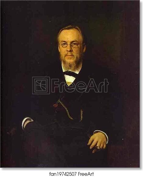 Free art print of Portrait of the Doctor Sergey Botkin by Ivan Kramskoy