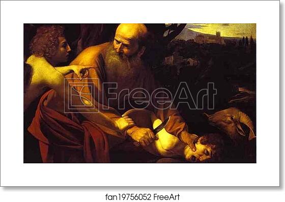 Free art print of The Sacrifice of Isaac by Caravaggio