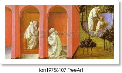 Free art print of St. Benedict Orders St. Maurus to the Rescue of St. Placidus by Fra Filippo Lippi