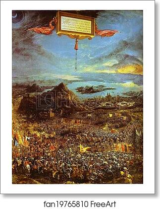 Free art print of Alexander's Victory (The Battle of the Issus) by Albrecht Altdorfer