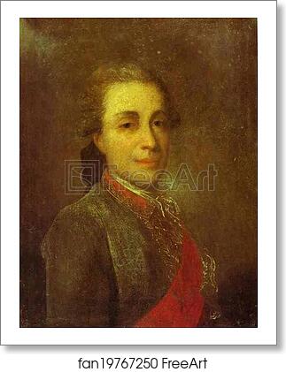 Free art print of Portrait of an Unknown man in a Green Caftan by Fedor Rokotov