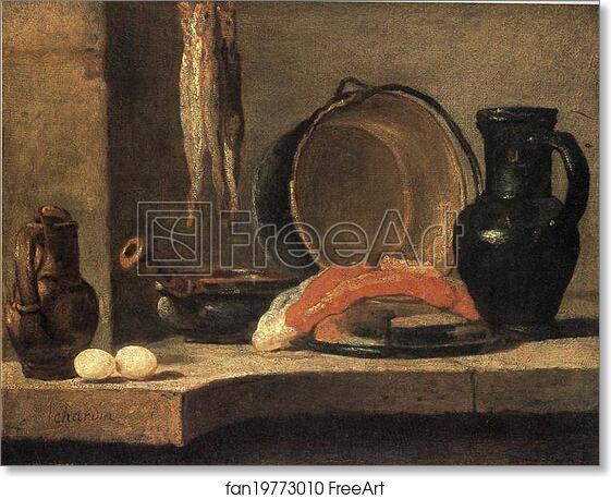 Free Art Print Of Still Life With Herrings By Jean-Baptiste-Simeon ...