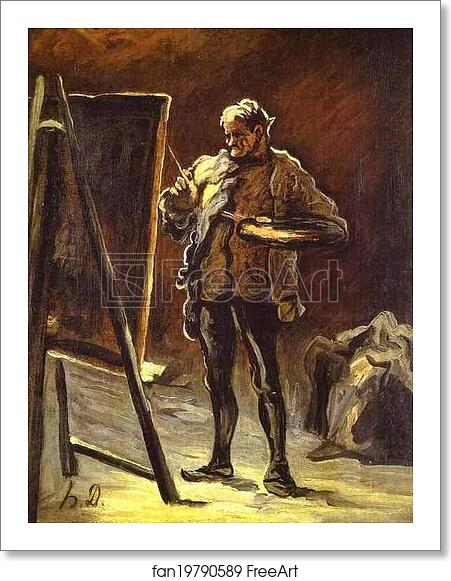 Free art print of Artist in front of His Canvas by Honoré Daumier Free art print of Artist in front of His Canvas by Honoré Daumier