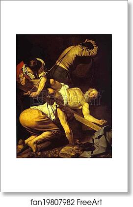 Free art print of The Crucifixion of St. Peter by Caravaggio