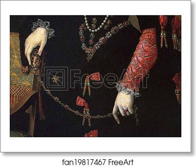 Free art print of Portrait of Queen Isabel de Valois. Detail by Sofonisba Anguissola