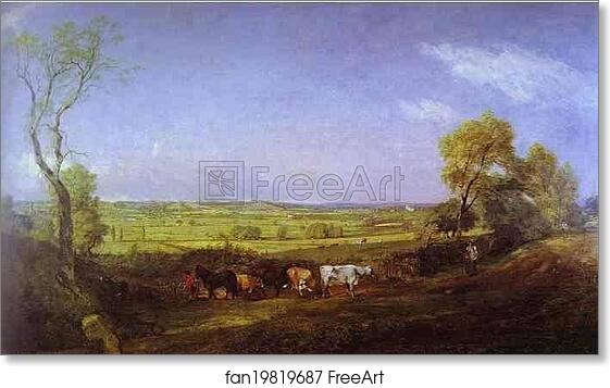 Free art print of Dedham Vale: Morning by John Constable