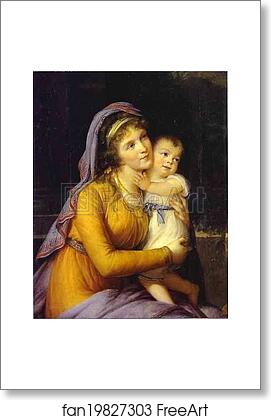 Free art print of Baroness Anna Sergeevna Stroganova and Her Son Sergey by Louise-Elisabeth Vigée-Lebrun