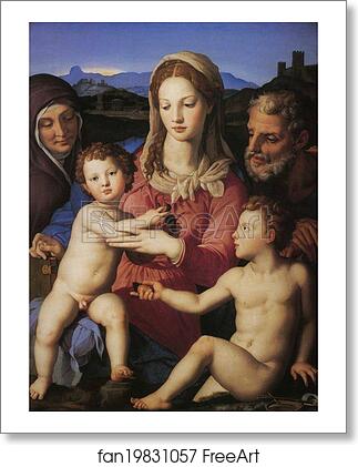 Free art print of The Madonna and Child with St.Elisabeth and the Infant St. John the Baptist by Agnolo Bronzino