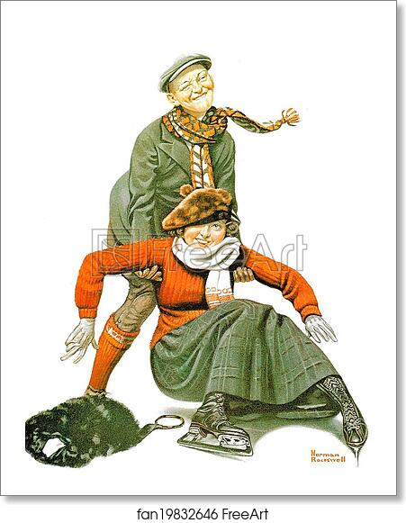 Free art print of Skaters by Norman Rockwell Free art print of Skaters by Norman Rockwell