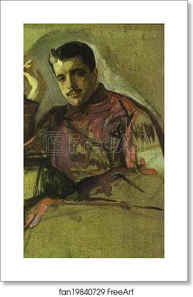 Free art print of Portrait of Sergei (Serge) Diaghilev by Valentin Serov