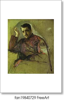 Free art print of Portrait of Sergei (Serge) Diaghilev by Valentin Serov