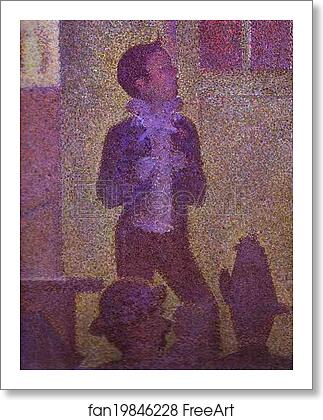 Free art print of Invitation to the Sideshow (La Parade de Cirque). Detail by Georges Seurat