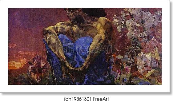 Free art print of The Seated Demon by Mikhail Vrubel