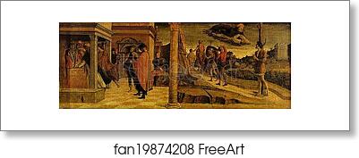 Free art print of Miracles of St. Vincent Ferrar: He Raises a Dead Infant to Life and Frees Prisoners by Giovanni Bellini