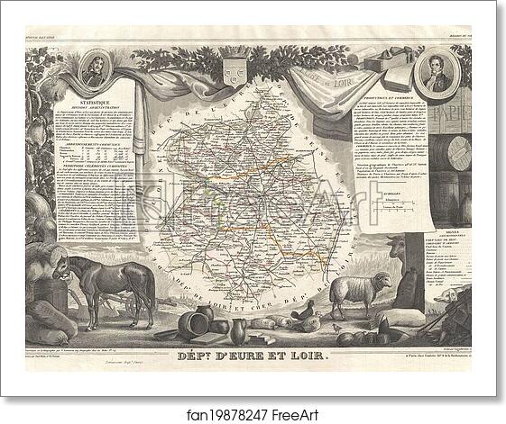 Free art print of Dept. d'Eure et Loir. by Victor Jules Levasseur
