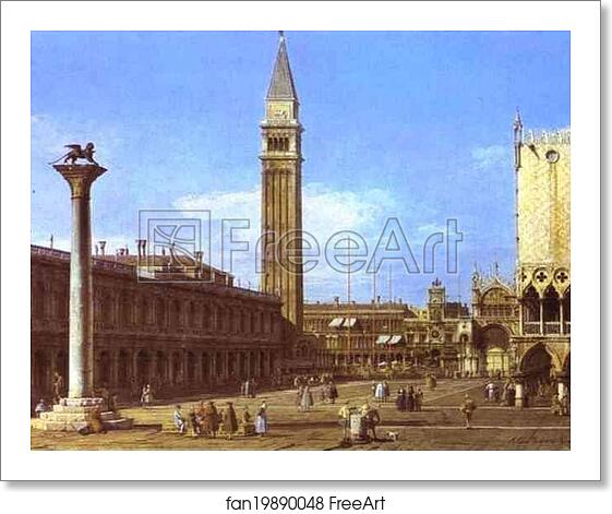 Free art print of Venice; The Piazzzetta towards the Torre del'Orologio by Giovanni Antonio Canale, Called Canaletto Free art print of Venice; The Piazzzetta towards the Torre del'Orologio by Giovanni Antonio Canale, Called Canaletto