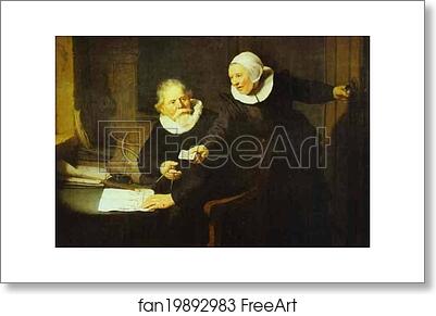 Free art print of The Shipbuilder Jan Rijcksen and His Wife Griet Jans by Rembrandt Harmenszoon Van Rijn