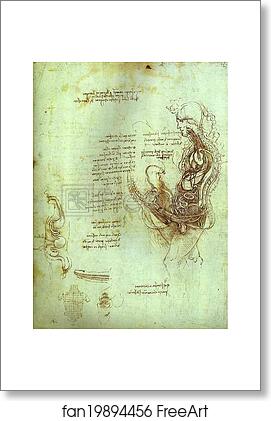 Free art print of Coition of Hemisected Man and Woman by Leonardo Da Vinci
