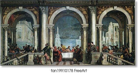 Free art print of Feast in the House of Levi by Paolo Veronese