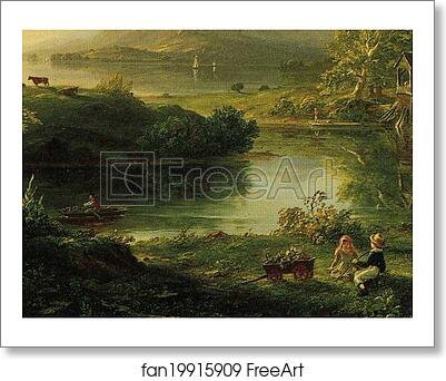 Free art print of The Old Mill at Sunset. Detail by Thomas Cole