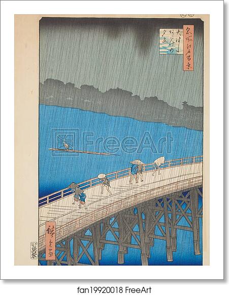 Free art print of Downpour at Ohashi Bridge, Atake, from the series "One Hundred Famous Views of Edo" by Utagawa Hiroshige Free art print of Downpour at Ohashi Bridge, Atake, from the series "One Hundred Famous Views of Edo" by Utagawa Hiroshige