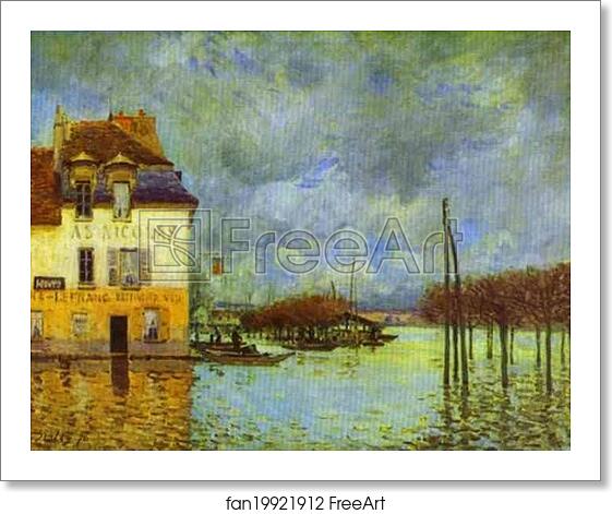 Free art print of Flood at Port Marly by Alfred Sisley