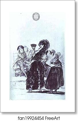 Free art print of Old Beggar with a Maja by Francisco De Goya Y Lucientes