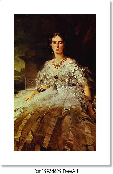 Free art print of Portrait of Princess Tatyana Alexanrovna Yusupova by Franz Xavier Winterhalter