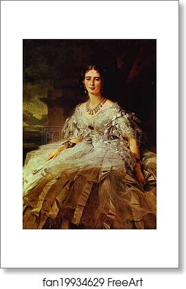 Free art print of Portrait of Princess Tatyana Alexanrovna Yusupova by Franz Xavier Winterhalter