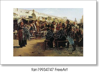 Free art print of Midday. Study for the painting "Flea market in Moscow" by Vladimir Makovsky
