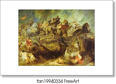 Free art print of The Battle of the Amazons by Peter Paul Rubens