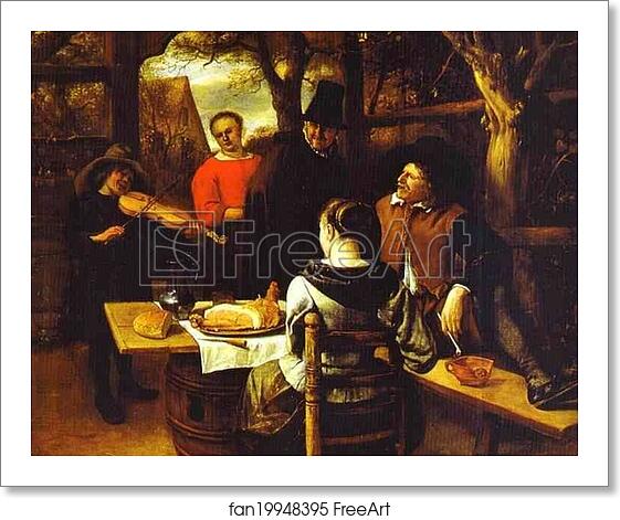 Free art print of The Meal by Jan Steen Free art print of The Meal by Jan Steen
