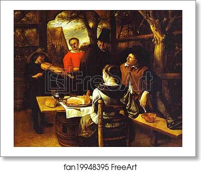 Free art print of The Meal by Jan Steen