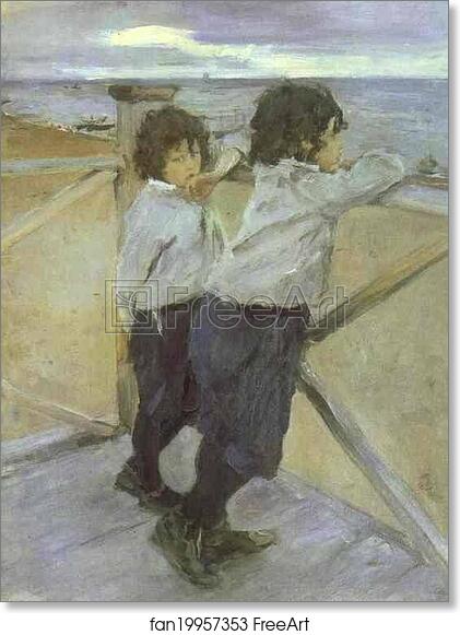 Free art print of The Children. Sasha and Yura Serov by Valentin Serov