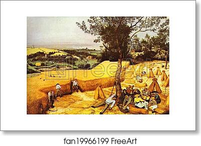 Free art print of The Corn Harvest (August) by Pieter Bruegel The Elder