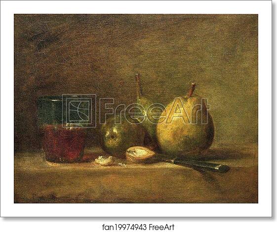 Free art print of Pears, Walnuts, and a Glass of Wine by Jean-Baptiste-Simeon Chardin Free art print of Pears, Walnuts, and a Glass of Wine by Jean-Baptiste-Simeon Chardin