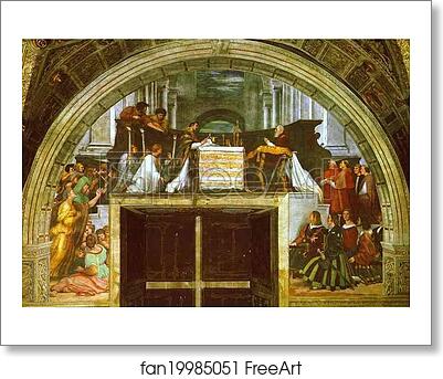 Free art print of The Mass at Bolsena by Raphael
