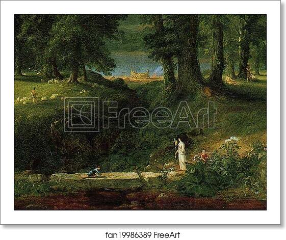 Free art print of The Course of Empire: The Arcadian or Pastoral State. Detail by Thomas Cole Free art print of The Course of Empire: The Arcadian or Pastoral State. Detail by Thomas Cole