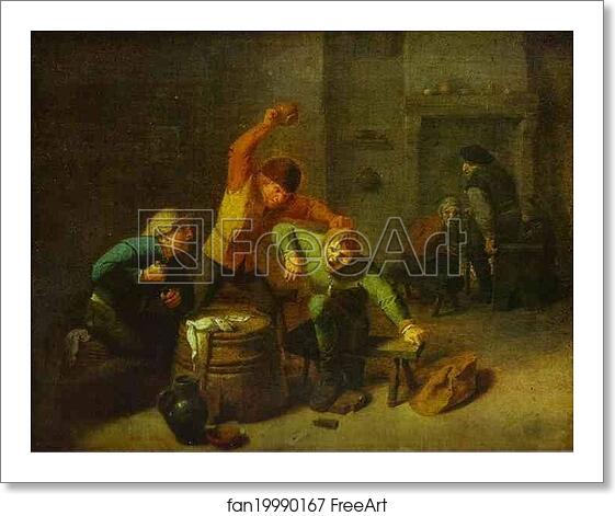 Free art print of Peasants Browling over Cards by Adriaen Brouwer Free art print of Peasants Browling over Cards by Adriaen Brouwer