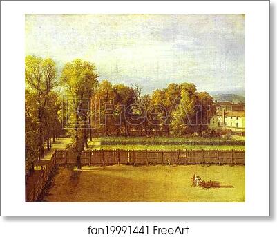 Free art print of View of the Garden of the Luxembourg Palace by Jacques-Louis David