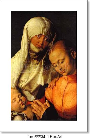 Free art print of St. Anne with the Virgin and Child by Albrecht Dürer