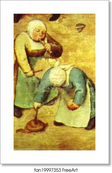 Free art print of Children's Games. Detail by Pieter Bruegel The Elder Free art print of Children's Games. Detail by Pieter Bruegel The Elder