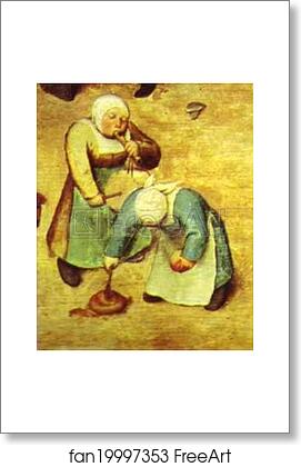 Free art print of Children's Games. Detail by Pieter Bruegel The Elder