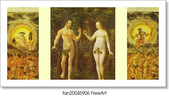 Free art print of The Fall of Man by Albrecht Altdorfer