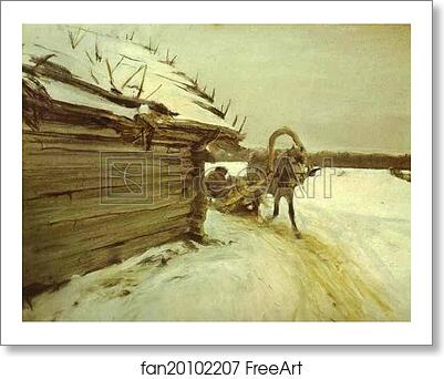 Free art print of In Winter by Valentin Serov