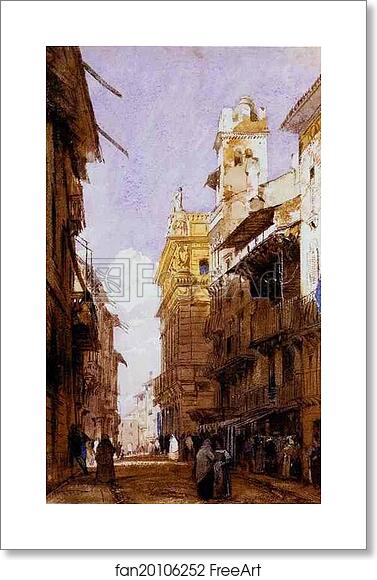 Free art print of The Corsa Saint' Anastasia, Verona, with the Palace of Prince Maffet by Richard Parkes Bonington Free art print of The Corsa Saint' Anastasia, Verona, with the Palace of Prince Maffet by Richard Parkes Bonington
